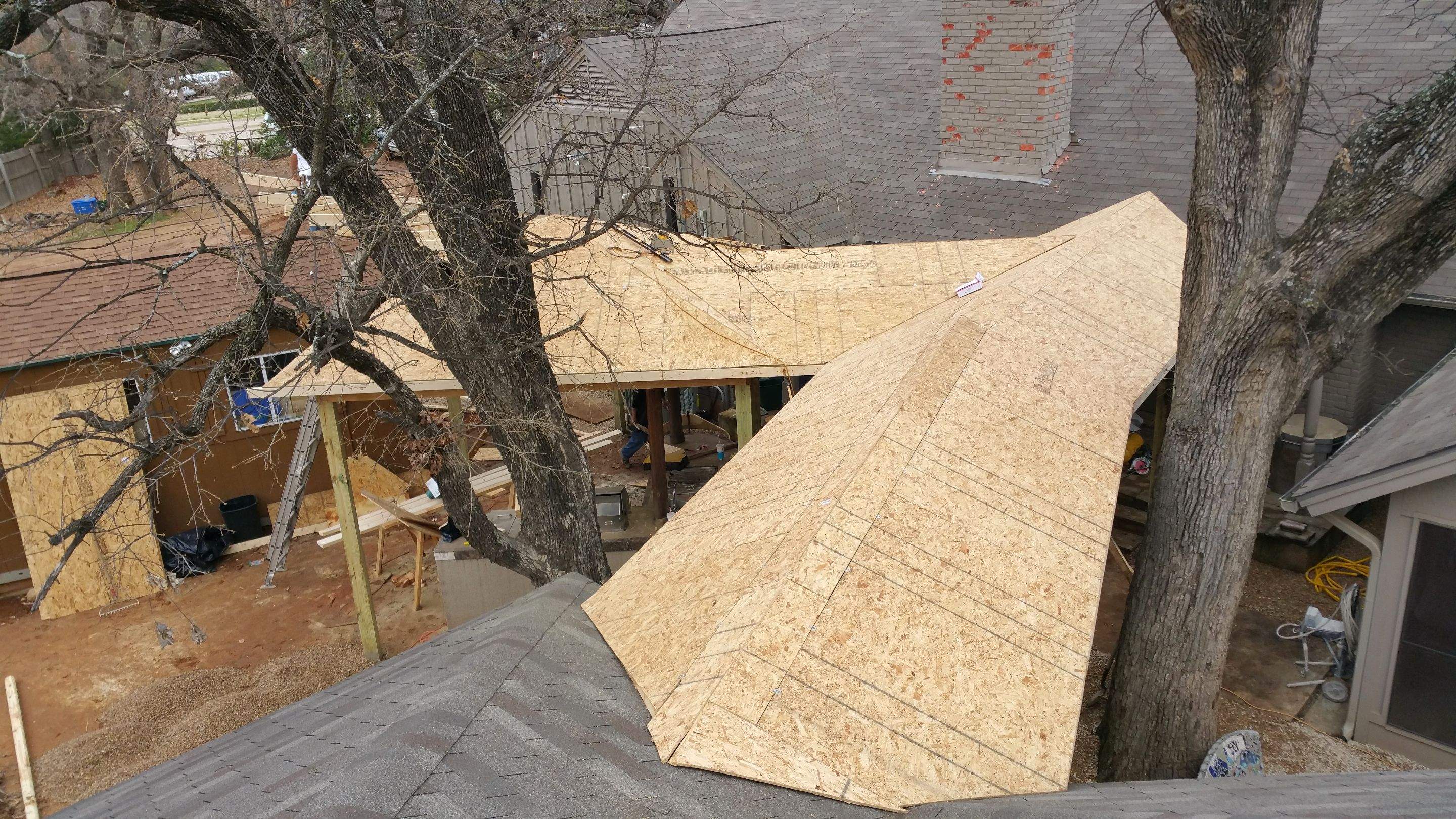 Covered Walkway Patio for a Private School by First United Roofing & Construction