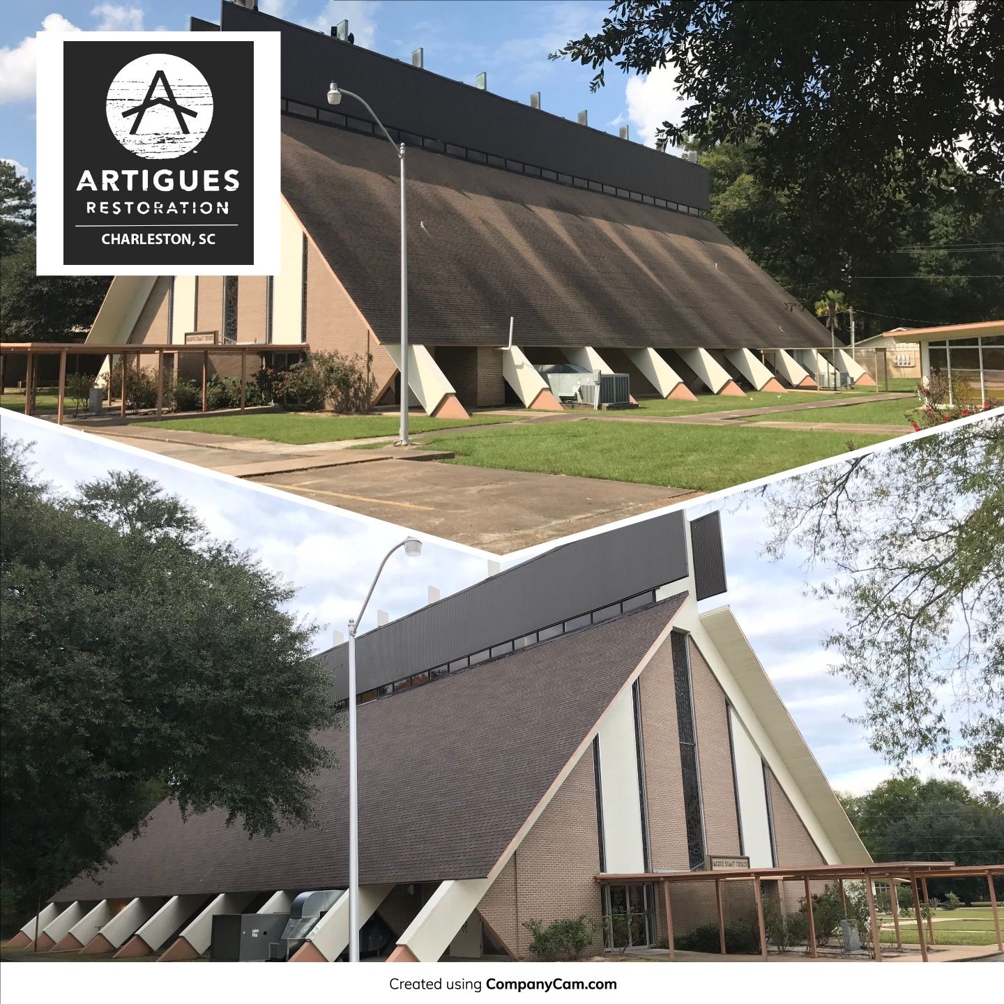 Hail Damage using Atlas Pristine Pinnacle Shingles by Artigues Roofing & Restoration Services