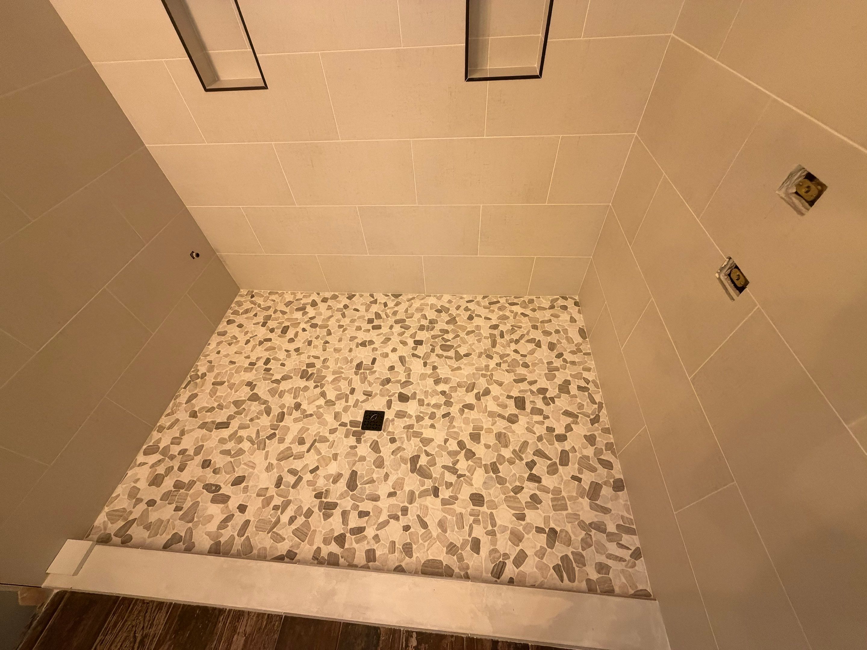 Master Bathroom Remodel With Subway Tile and Rainfall Shower in Kennesaw by Swift Home Renovations