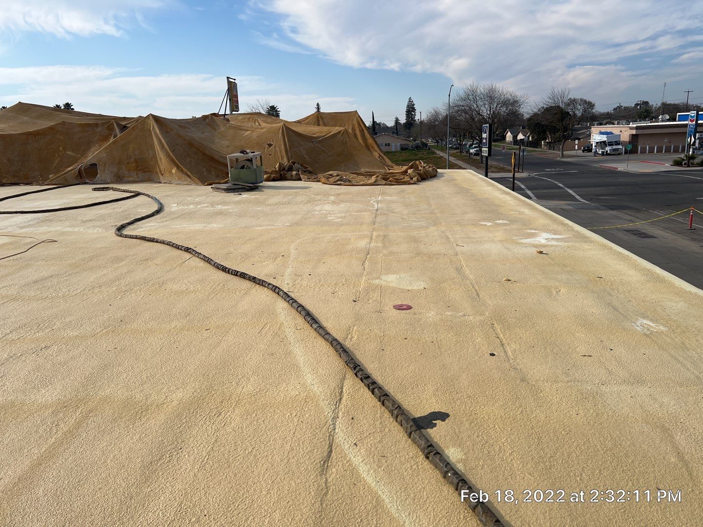 Spray foam and coatings using Conklin Benchmark/PUMA XL coatings and spray foam by Straight Edge Roofing Inc