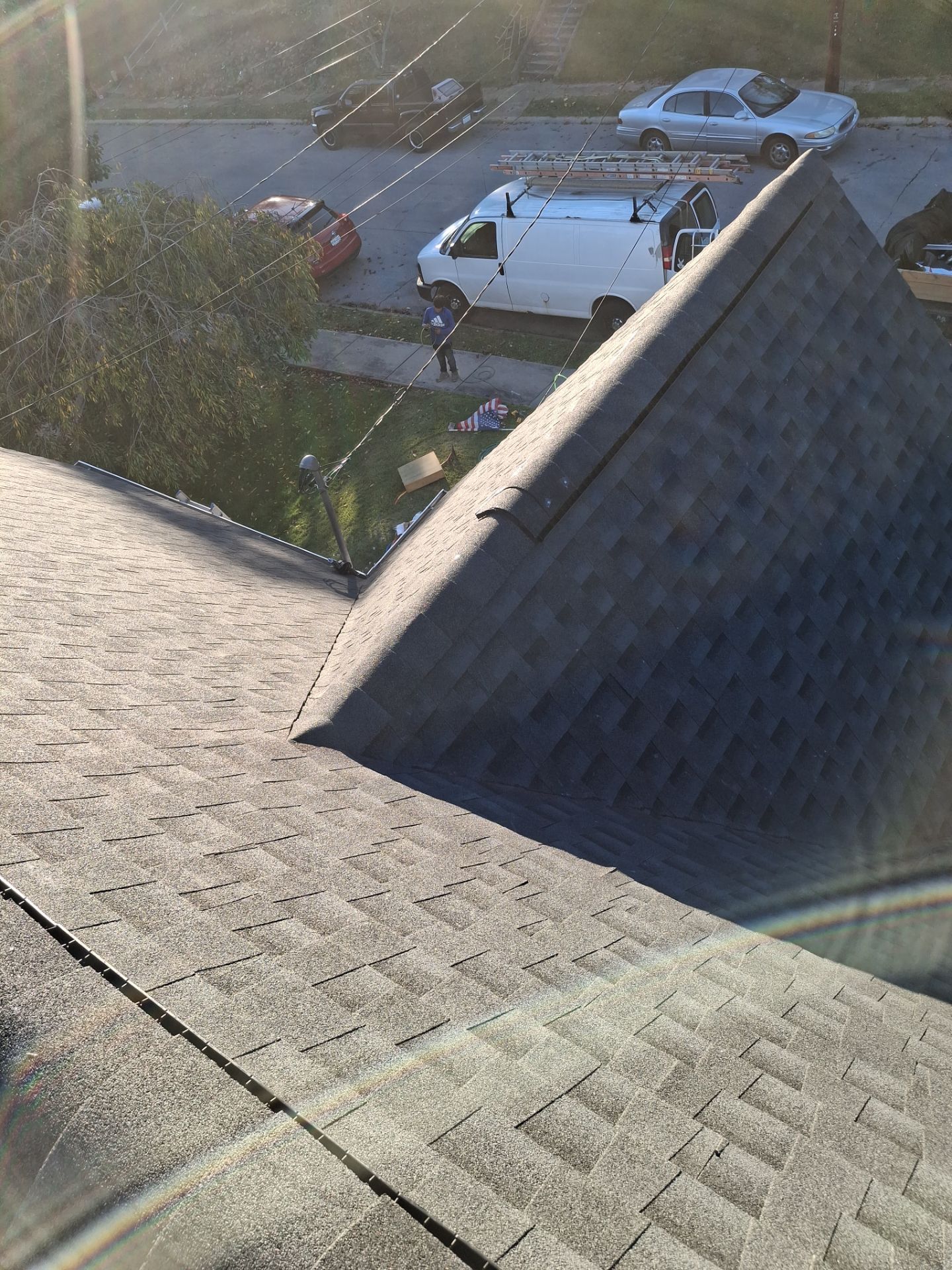 Residential Roofing Installation using GAF Timberline HDZ Charcoal by Rainstoppers Roofing