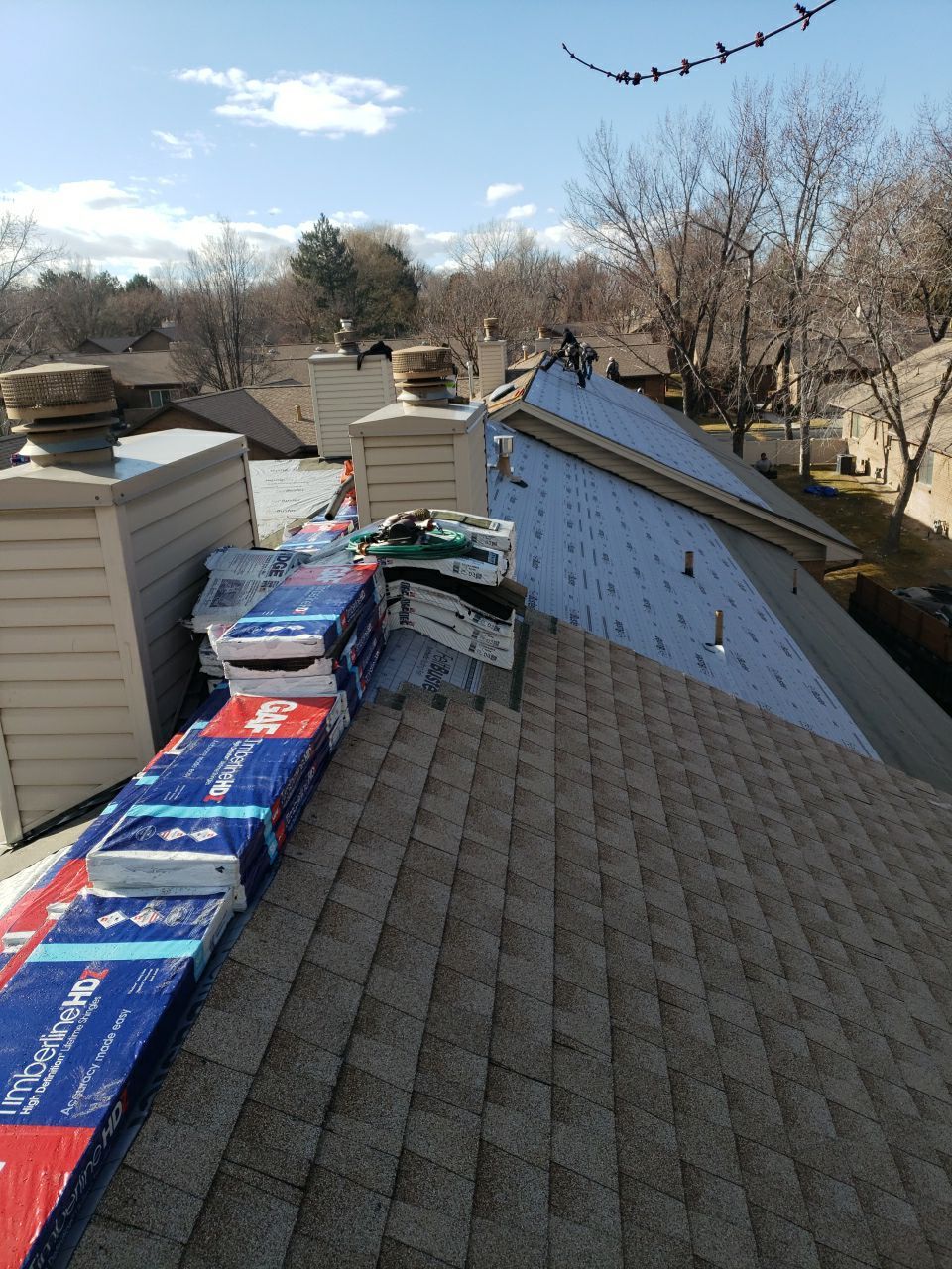 Storm Damaged Roof using GAF Timberline HDZ - Lifetime Shingle by The Roof Doctor