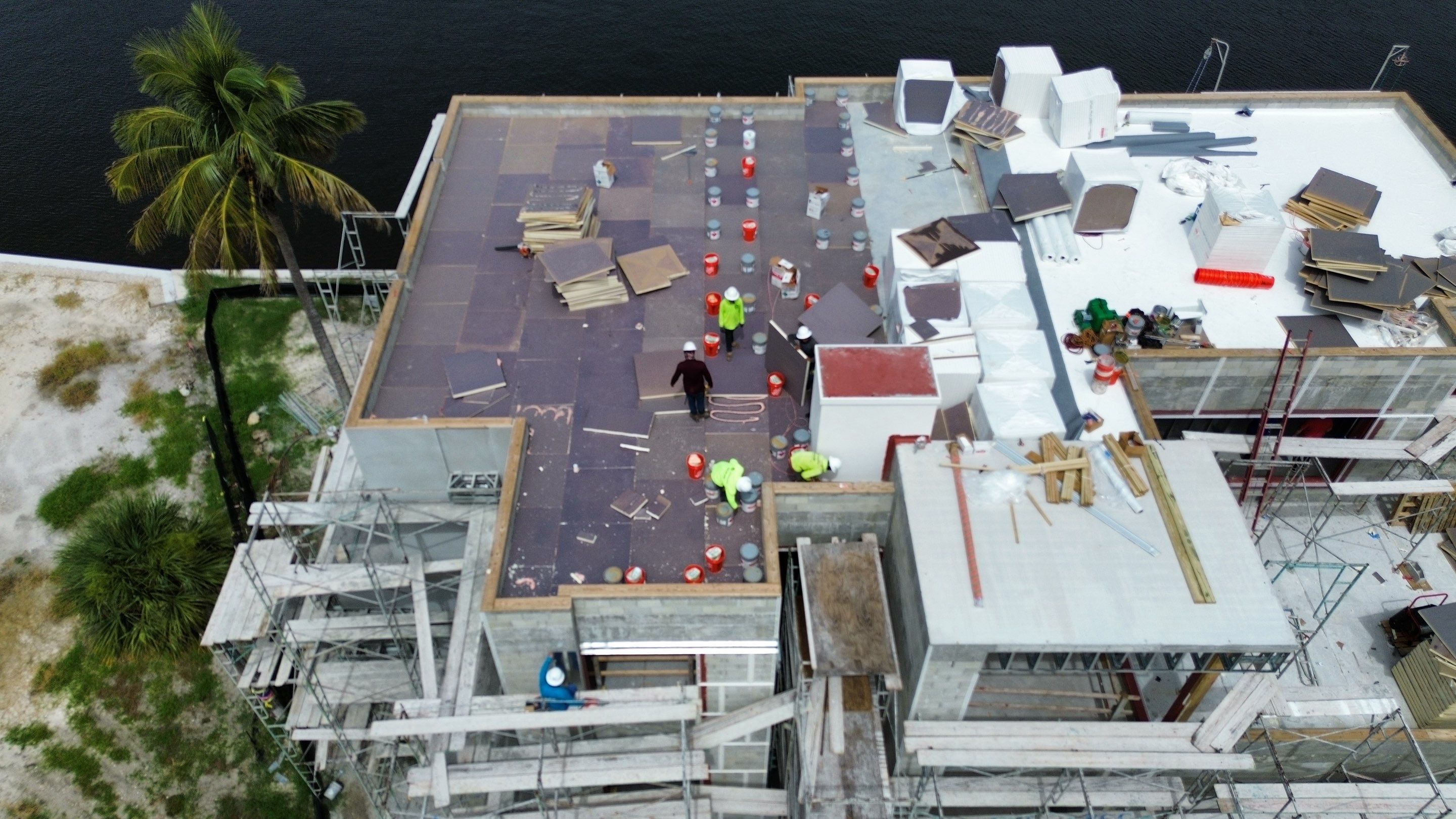 Residential Install of Flat TPO by International Roofing