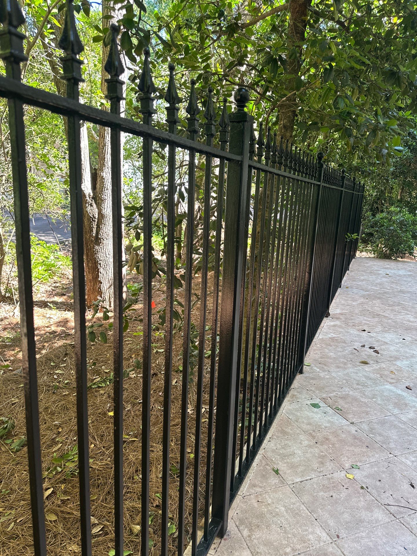 Rear Exterior Upgrade: Railings, Fence, and Stucco Column Restoration by Atlanta's Paint Doctor