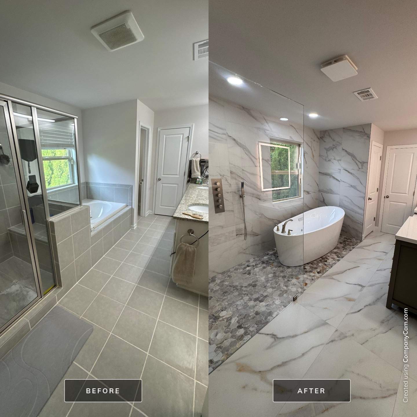 Master bathroom renovation by Prudencio