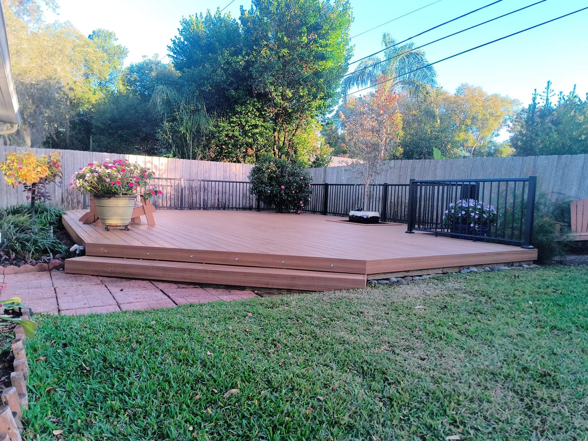 Luxury Multi-Level Deck | Deckorators Voyage Mineral-Based Composite by Orlando pergolas