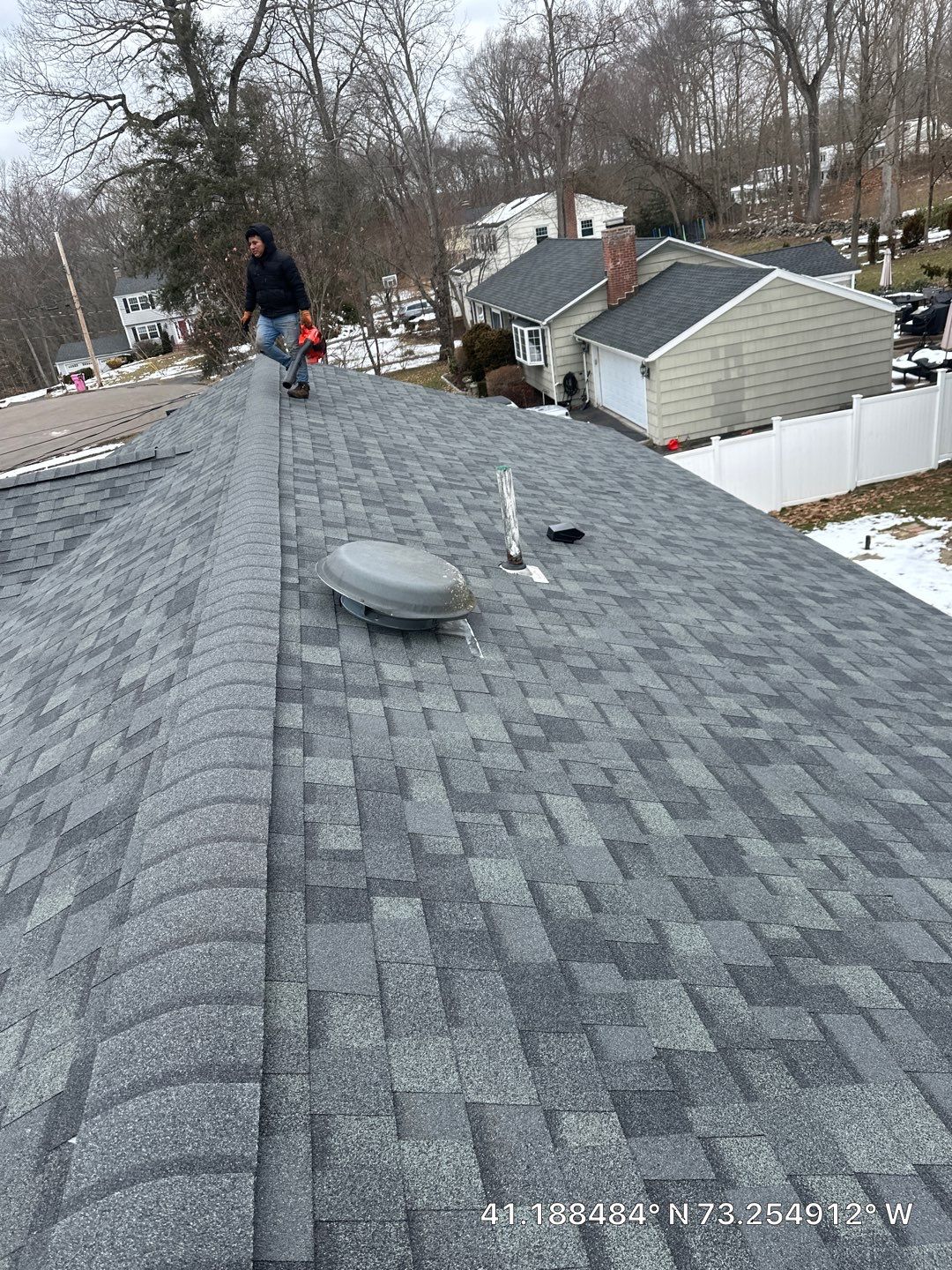 Residential Roofing Installation using Owens Corning Duration Estate Gray by A Plus Exterior