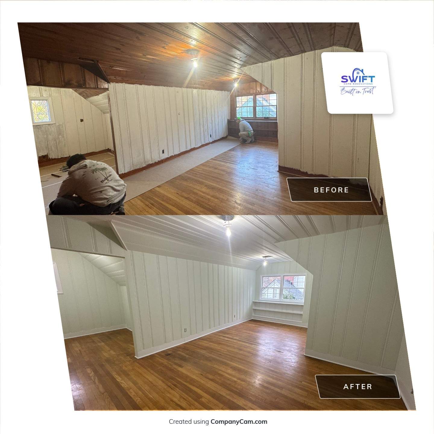Interior Painting and Staircase Refinishing for Decatur Home by Swift Home Renovations