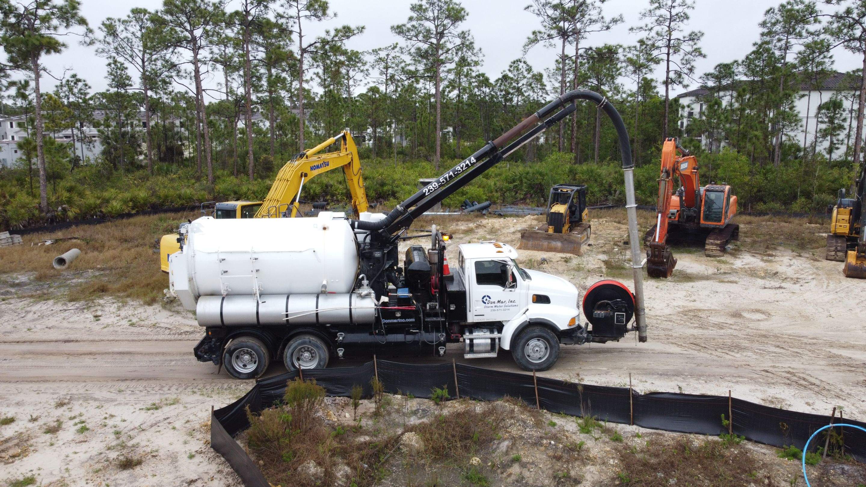 New Residential Construction Community Sewer System Cleaning by APS Power & Water